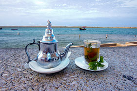 Mint tea after lunch at Ostrea II